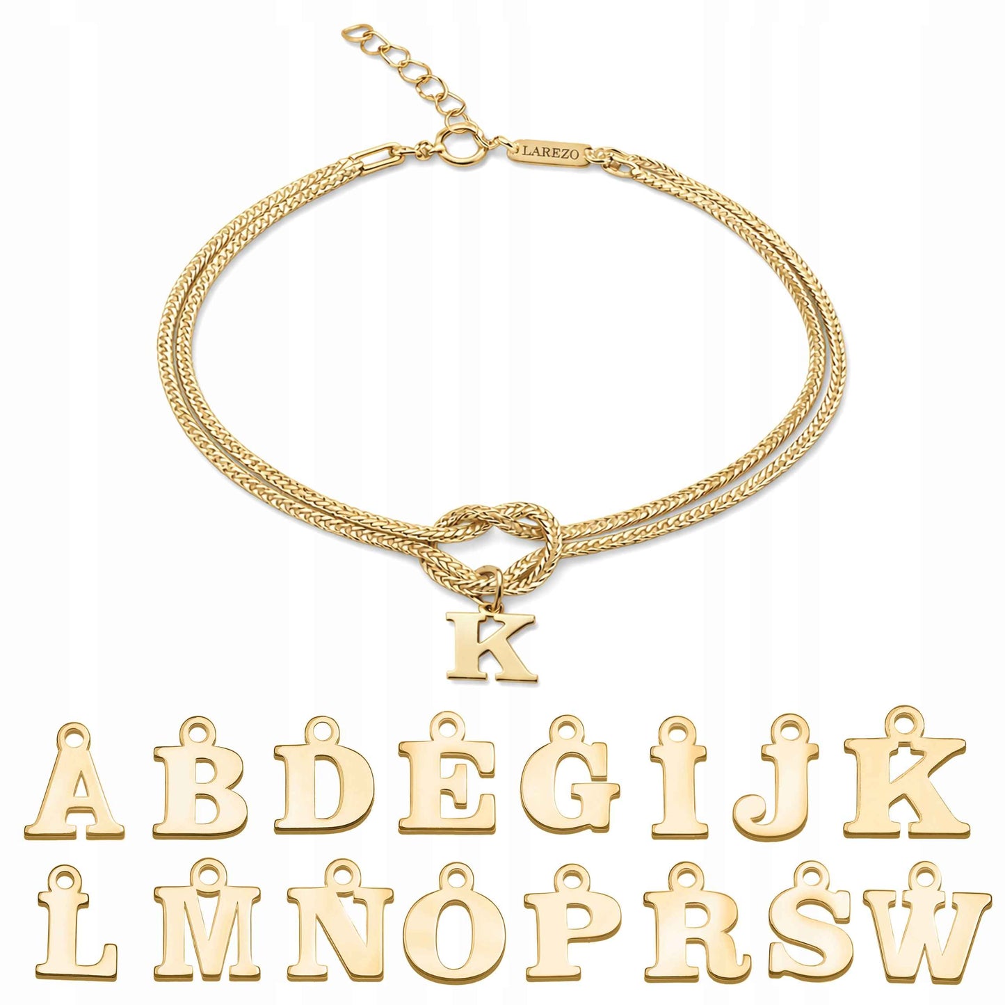 Bransoletka z Literką Personalizowana Litera Inicjał