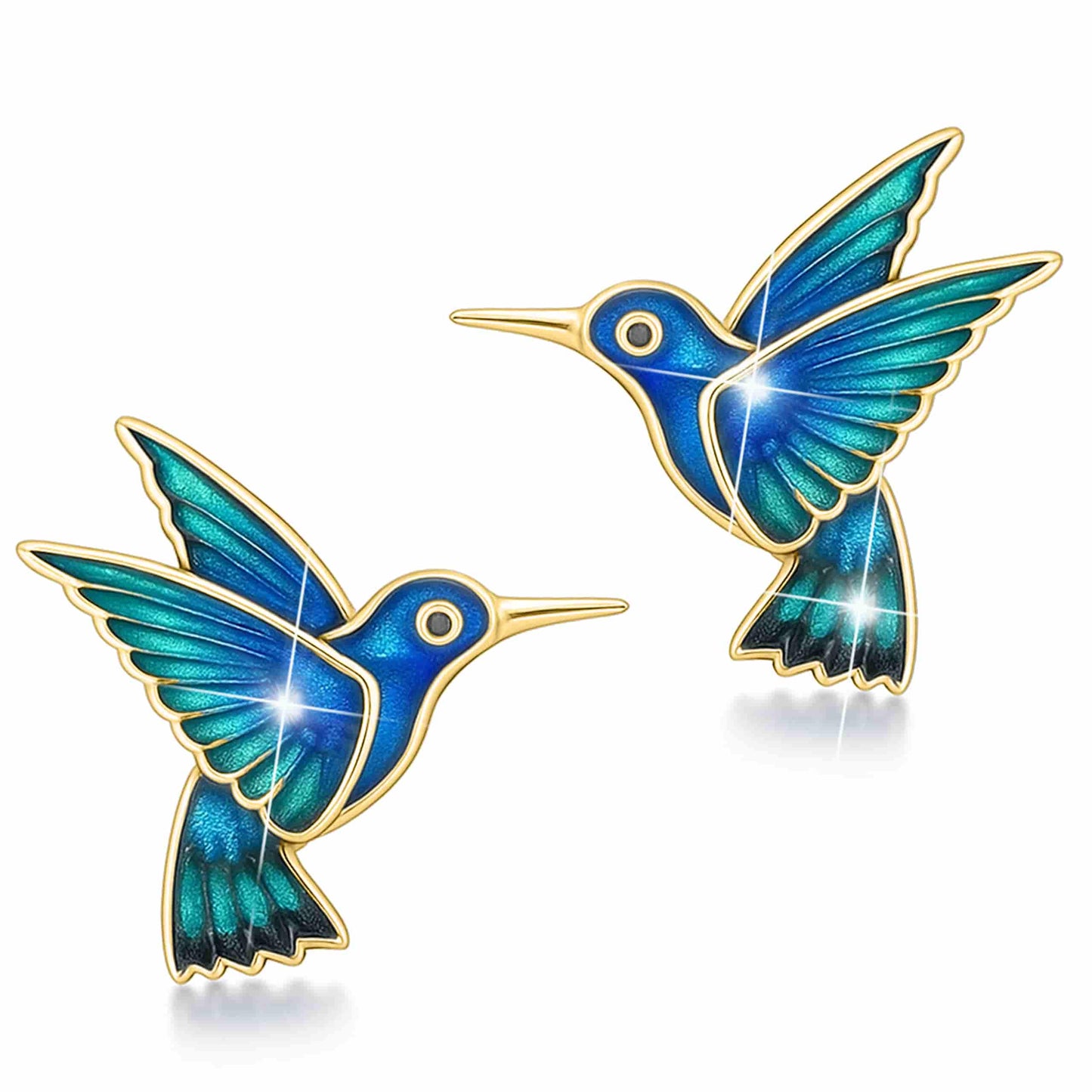 Kolczyki Niebieskie Kolibry