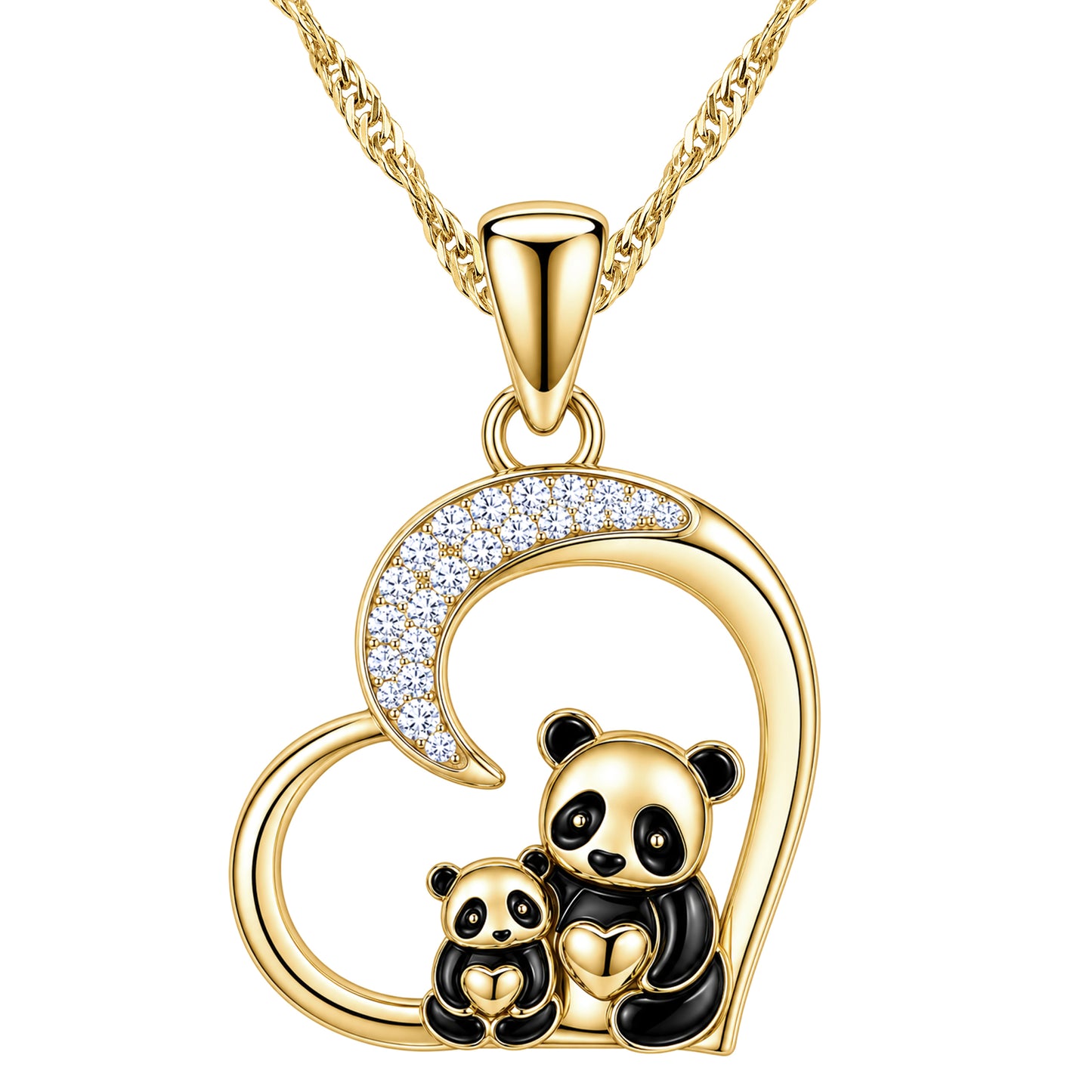 Naszyjnik Serce Panda