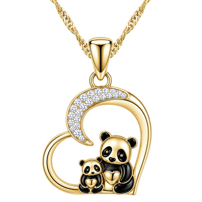 Naszyjnik Serce Panda