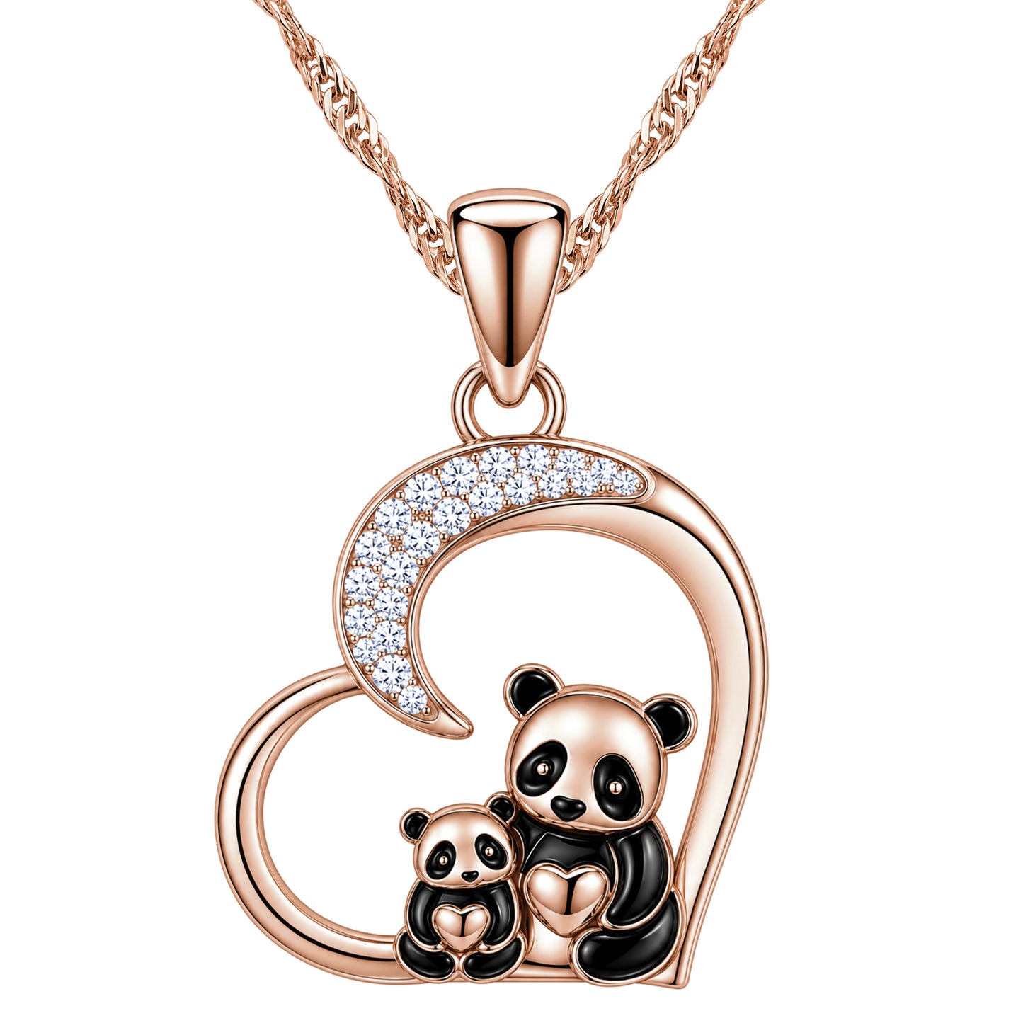Naszyjnik Serce Panda