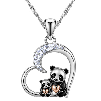 Naszyjnik Serce Panda